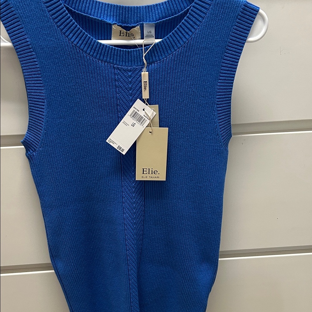 Elle Blue Sleeveless Sweater